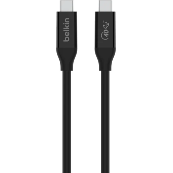 Belkin INZ001bt0.8MBK USB4 Cable, 100W + 40Gbps